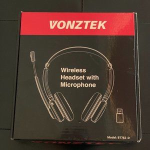 VONZTEK BT782-D Wireless Headset With Microphone - New Open Box
